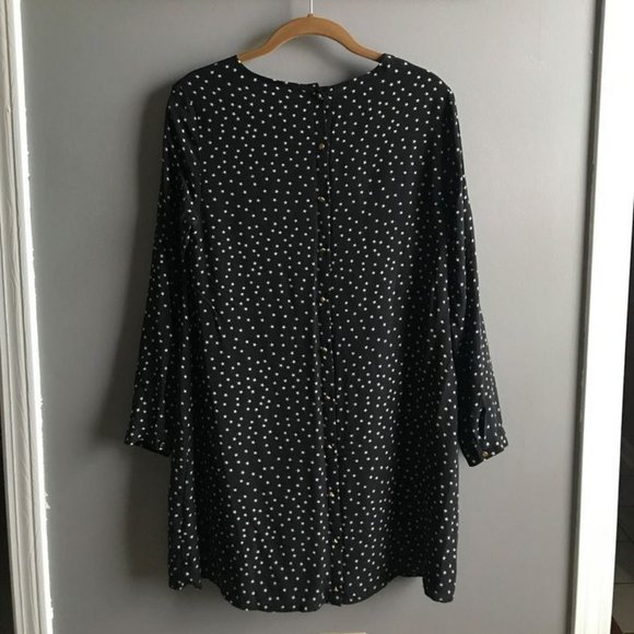 Madewell Silk Button-Back Dress in Star Scatter - Picture 4 of 7